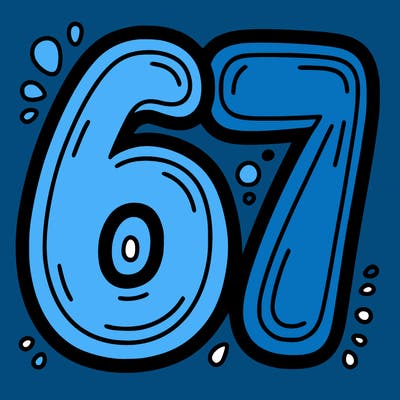 the number 67