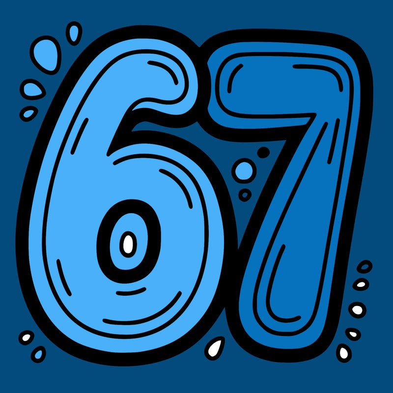 the number 67