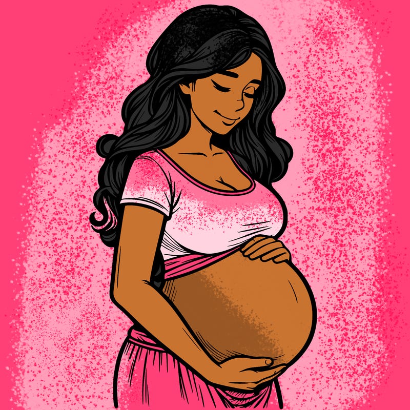 woman heavily pregnant realistic