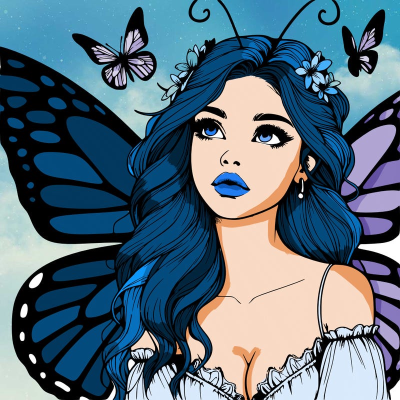butterfly fairy realistic girl