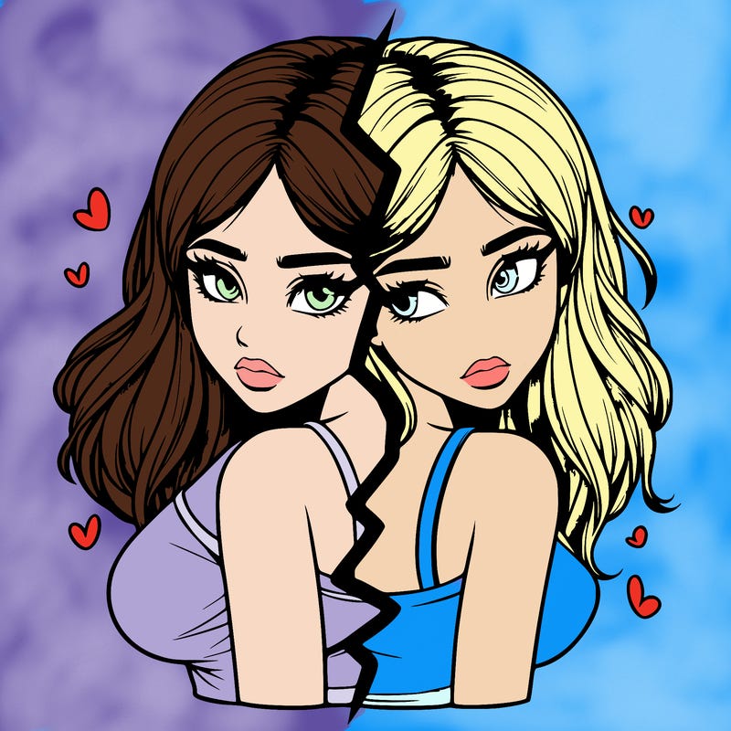 realistic girl split