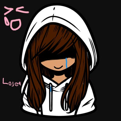 girl with hair covering her face and wearing a hoodie