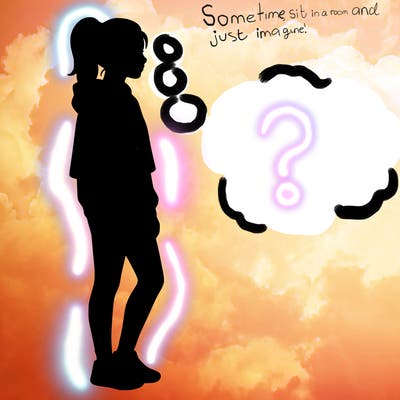 a teenage girl wearing a cropped hoodie with a leaf on it. she is also wearing leggings. she’s wearing athletic shoes. her hair is in a high ponytail.