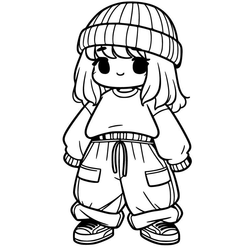 girl with baggy clothes