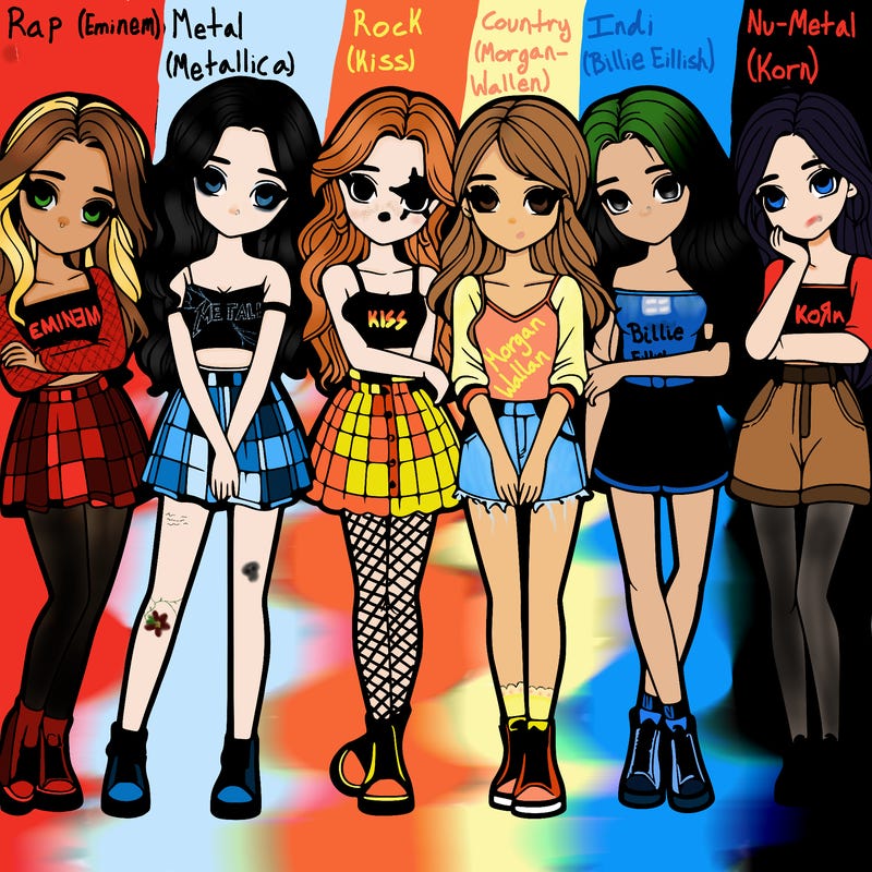 a group of girls realistic