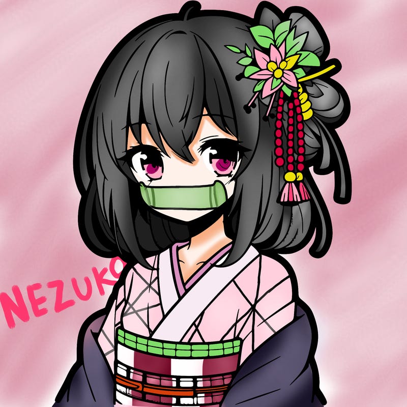 anime girl with a kimono on