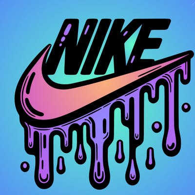 dripping nike logo