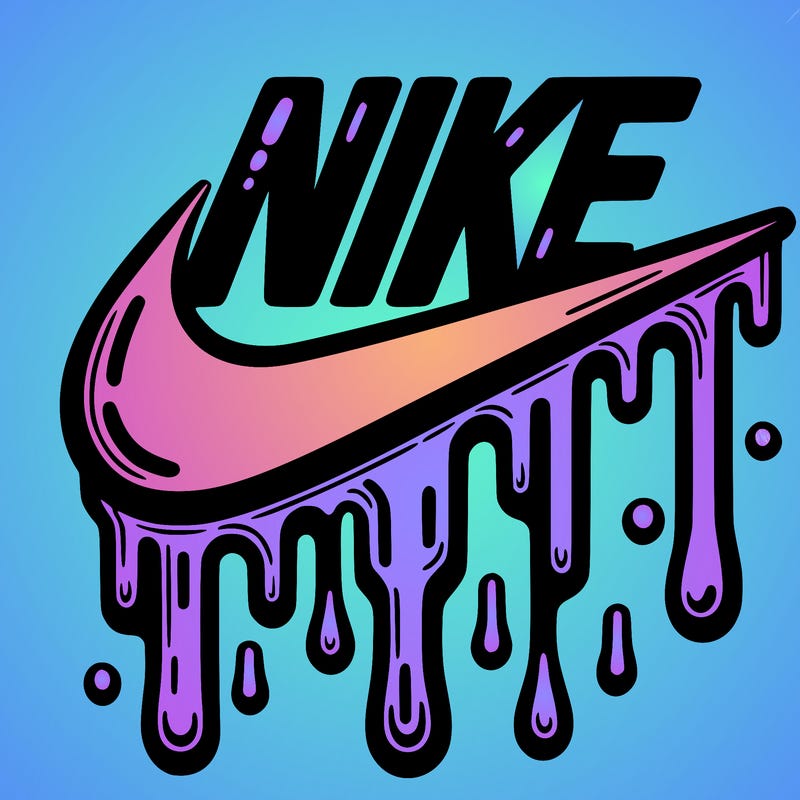 dripping nike logo