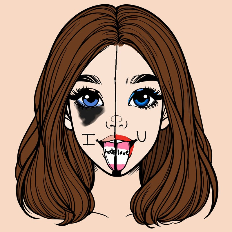 realistic girl with her tongue out