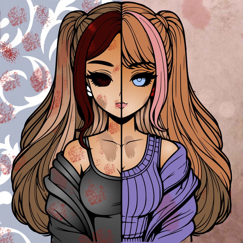 realistic girl split