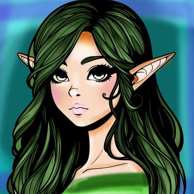 elf girl realistic dark fantasy