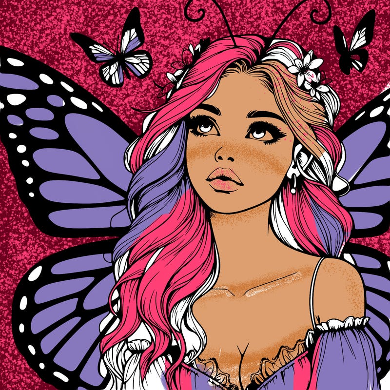 butterfly fairy realistic girl