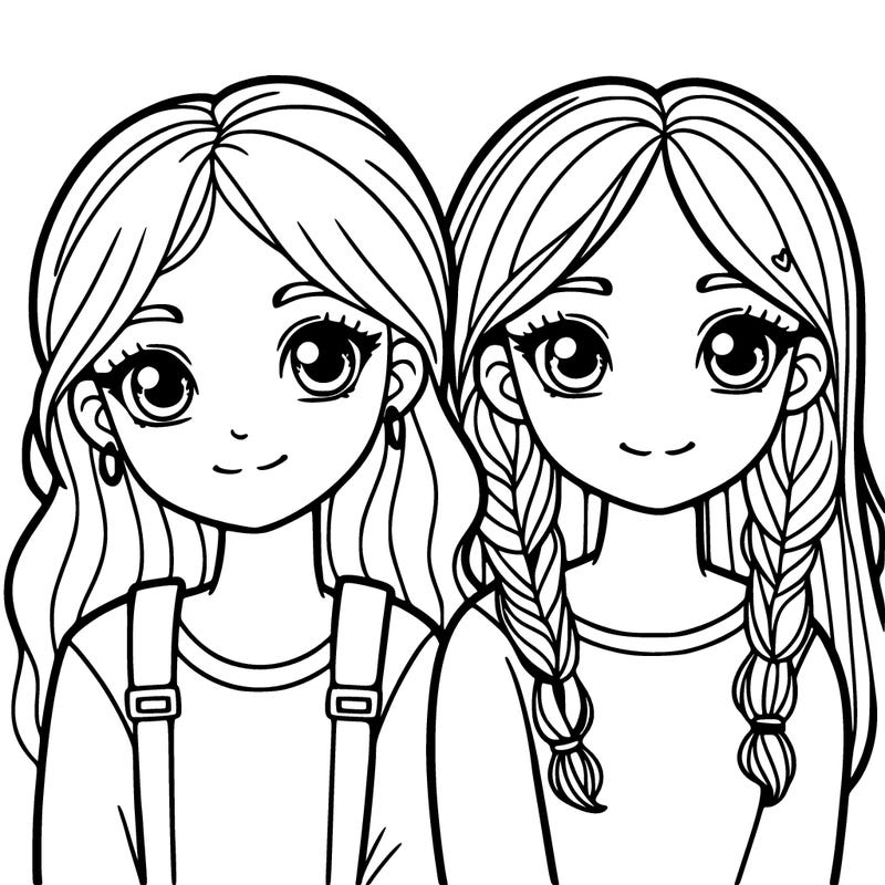 two teen girl besties