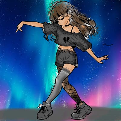 realistic girl danceing