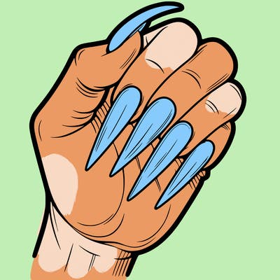 very long pretty nails