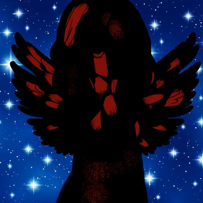 realistic girl with wings