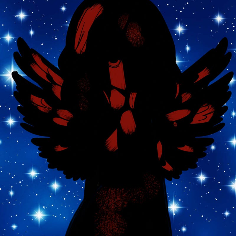 realistic girl with wings