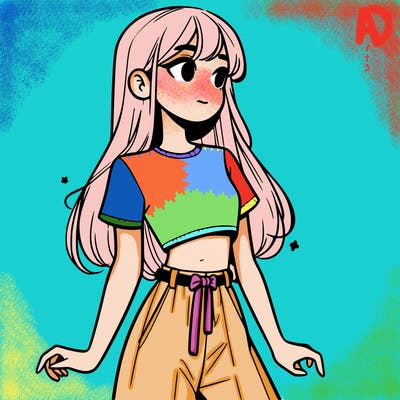 girl in a cute crop top