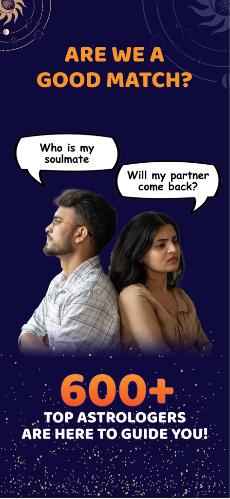 Bodhi: Astrology & Horoscope - Tela do aplicativo de astrologia Bodhi apresentando conselhos sobre compatibilidade de relacionamento e alma gêmea com astrólogos especialistas