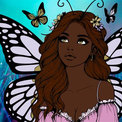 butterfly fairy realistic girl