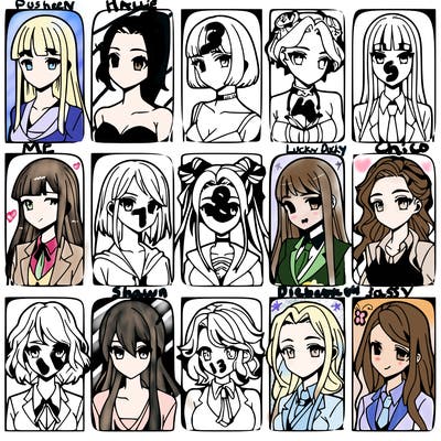 girls that look diffrent anime