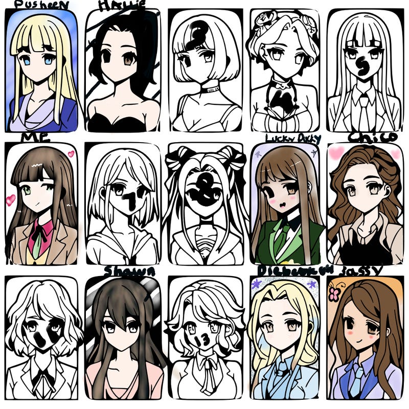 girls that look diffrent anime