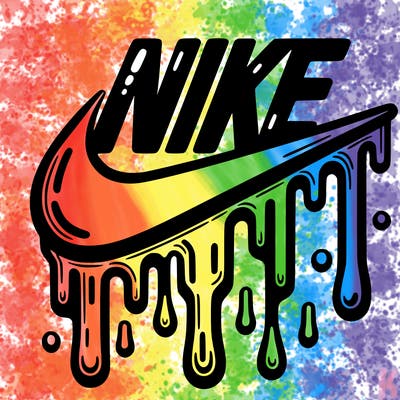 dripping nike logo