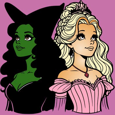 'elphaba and glinda (realistic)