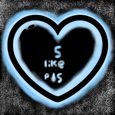 a blank heart