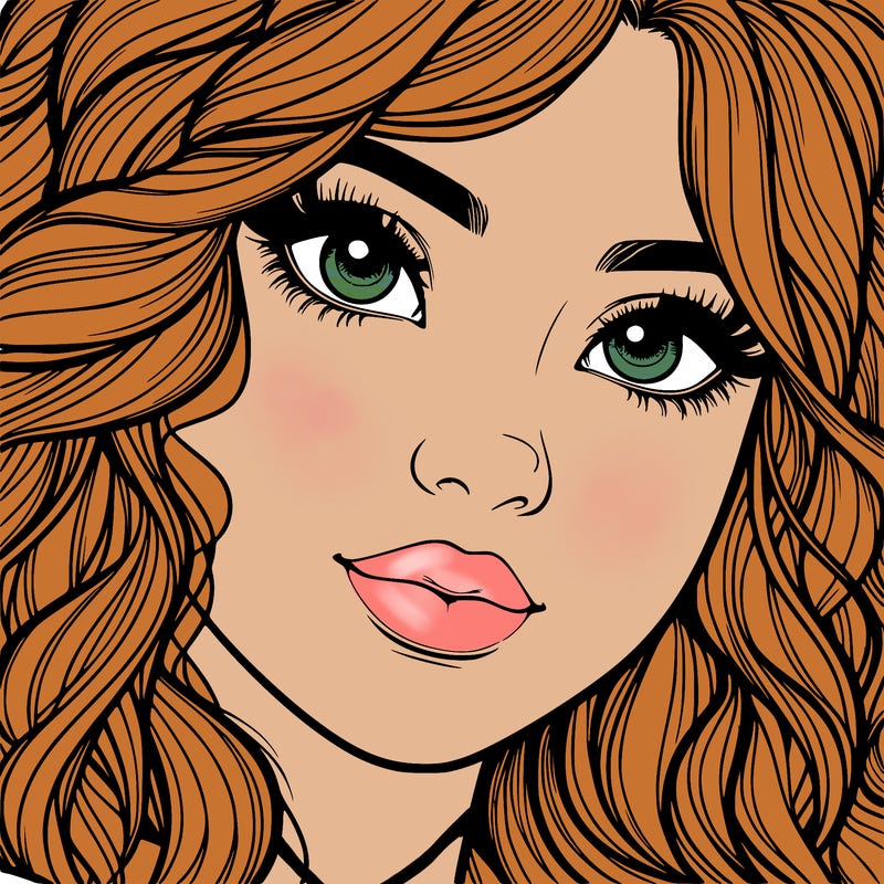 beautiful realistic girl close up to the camera with wavy hair,