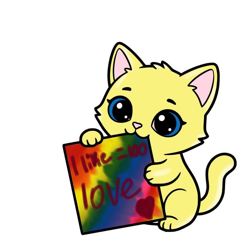 a small cat with a blank sheet of paper in its hand. the cat is sooooooo cute!