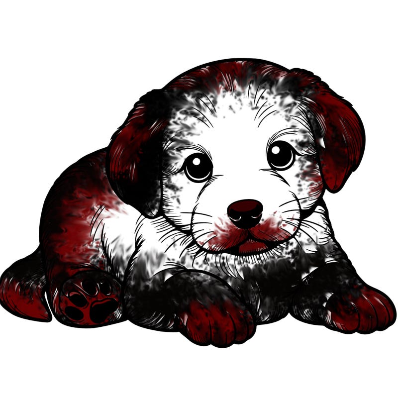 a cute realistic puppy