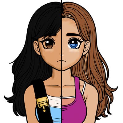 realistic girl split