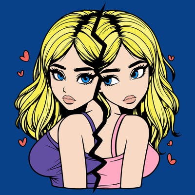 realistic girl split