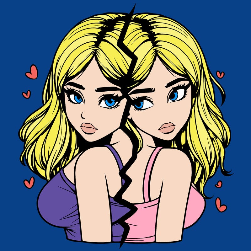 realistic girl split