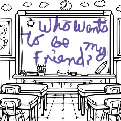 blank classroom board