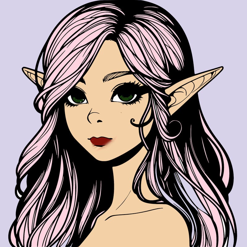 elf girl realistic dark fantasy