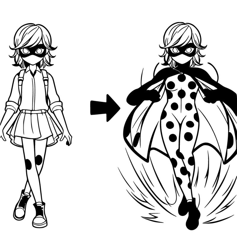 miraculous ladybug marinette to ladybug