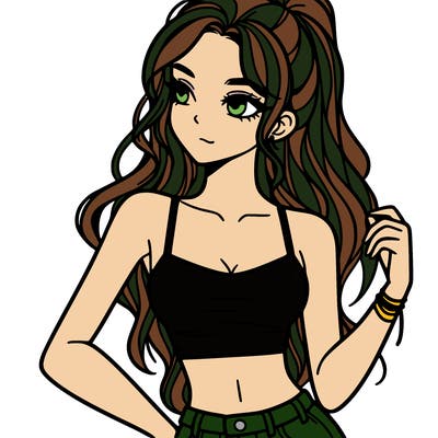 girl in crop top
