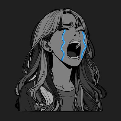 screaming realistic, girl