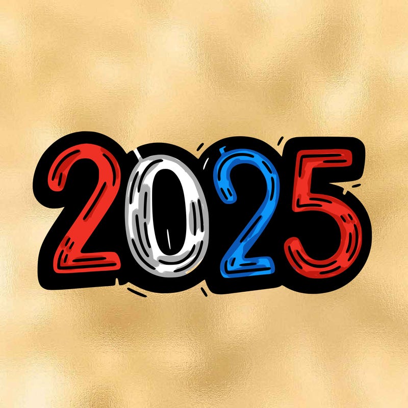 one line scrawled numbers sketch design “2025”