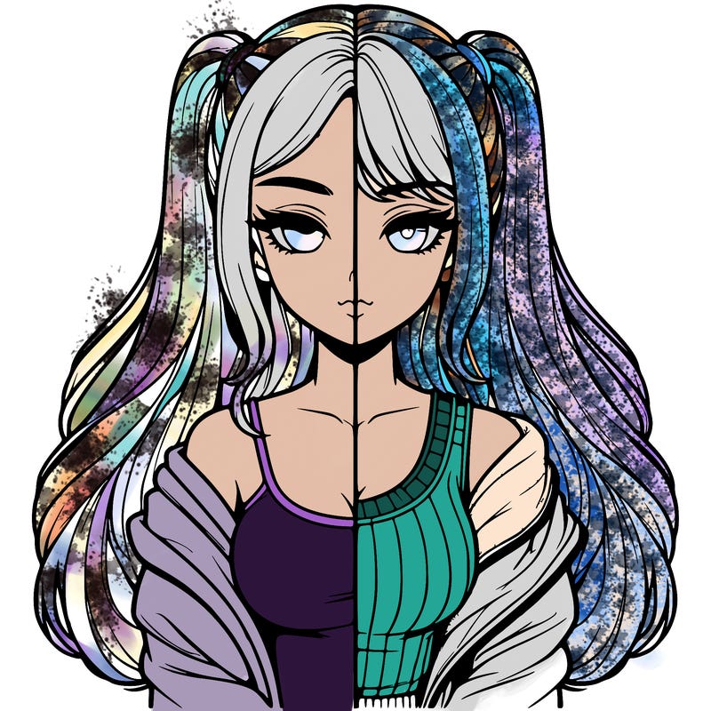 realistic girl split