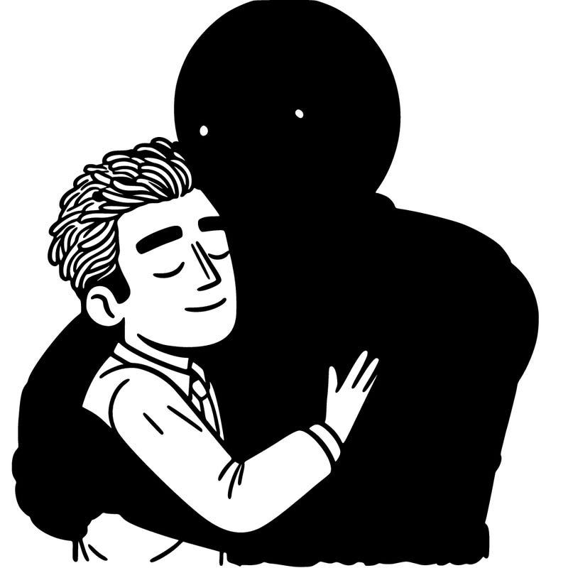 green human, him and his boyfriend hugging