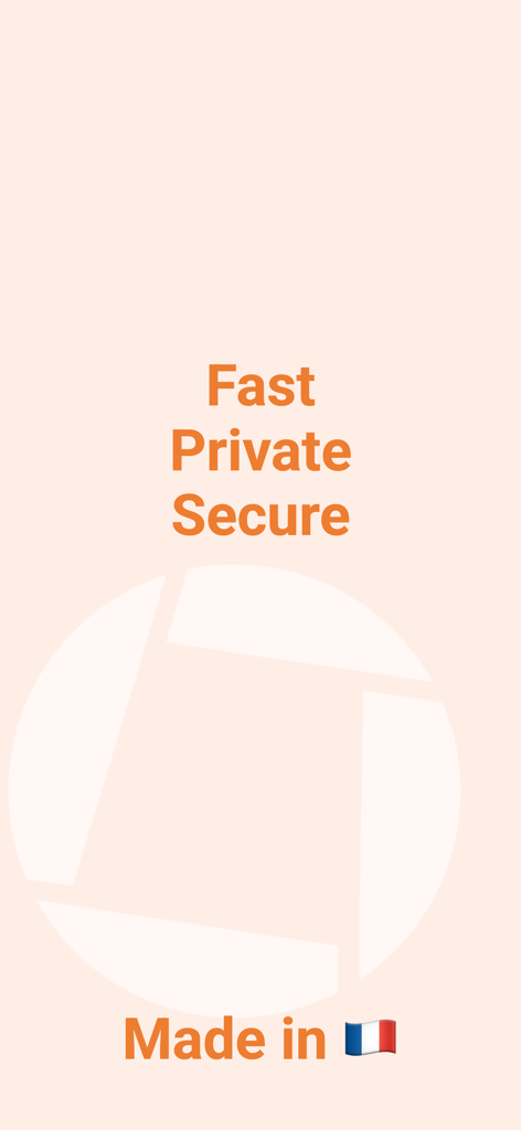 Genius Scan Enterprise - PDF - Genius Scan Enterprise promotional screen highlighting fast private and secure document scanning made in France