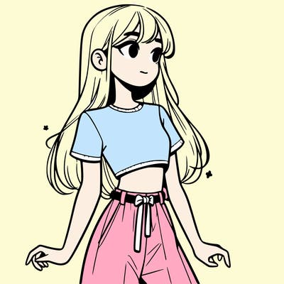 girl in a cute crop top