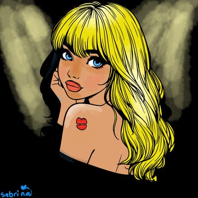 realistic girl with bangs looking over her shoulder