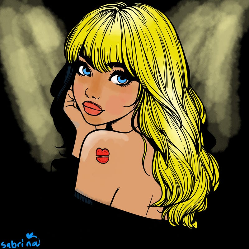 realistic girl with bangs looking over her shoulder