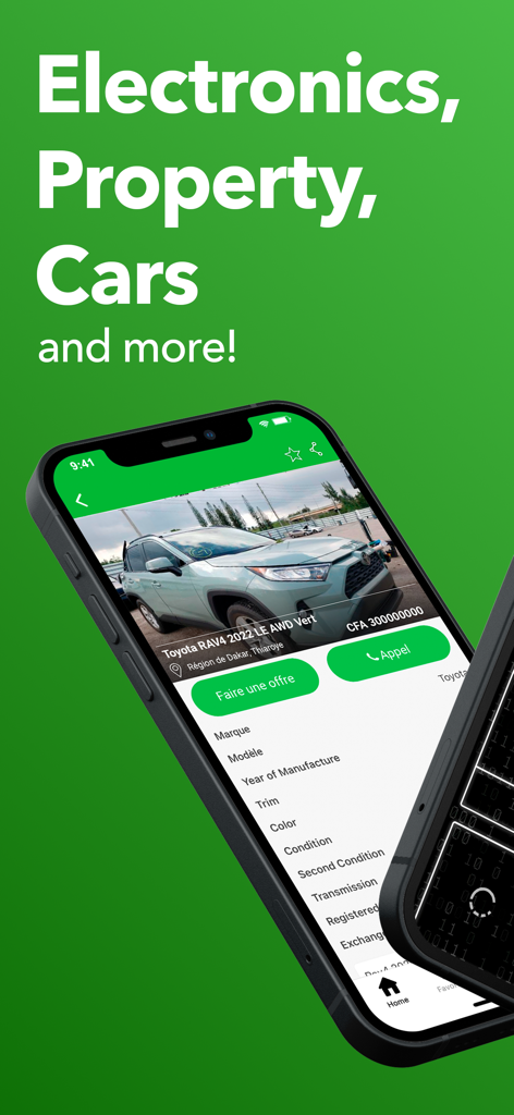 Jiji Sénégal - Jiji Senegal app screen displaying a car listing for sale in Dakar