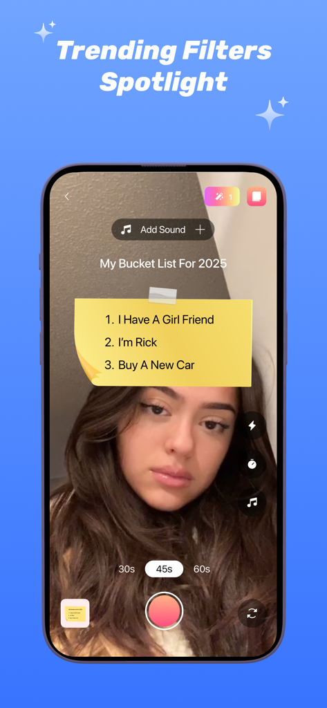 My 2025 Prediction - Filtro de lista de deseos de tendencia destacado en la aplicación Mi Predicción 2025