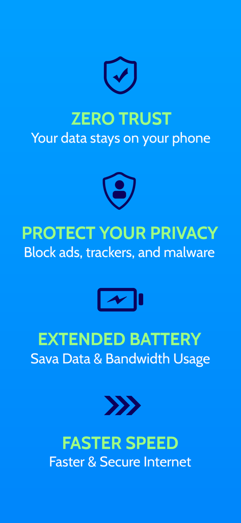 Naka AdBlocker VPN - 제로 트러스트 개인 정보 보호, 배터리 연장, 빠른 속도를 포함한 Naka AdBlocker VPN 기능 목록